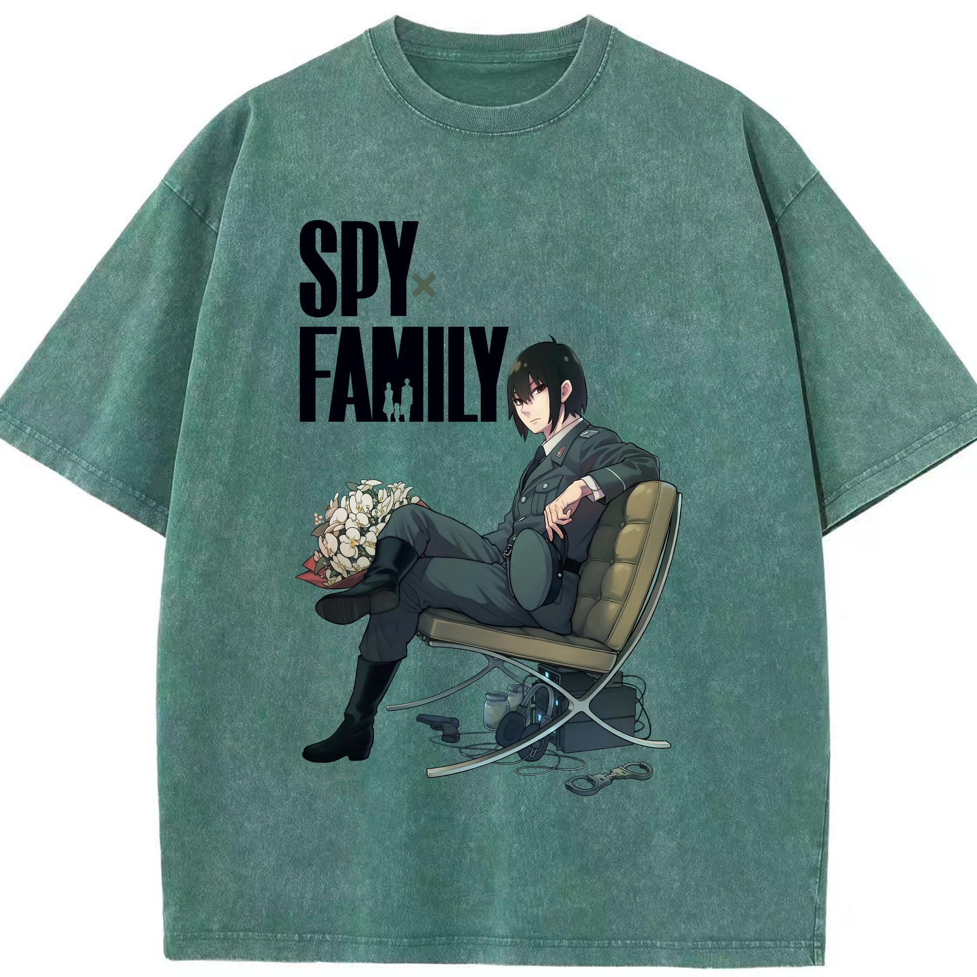 （画像用） SPY×FAMILY间谍家家酒 綿100% ヴィンテージ風 半袖Tシャツ（フロントプリント）